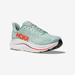 Hoka Men's Clifton 10 "Sage/Neon Flame"