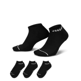Jordan Everyday No-Show Socks "Black White" (3 Pairs) (Unisex)
