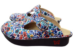 Alegria Classic Womens Leather Clogs Open Back Shoes Primary Party
