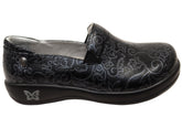 Alegria Keli Womens Comfortable Leather Shoes Embroider Me Pewter