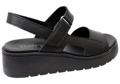 Born Kit Womens Leather Comfortable Platform Sandals