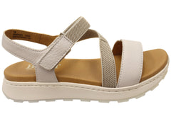 Born Mady Womens Leather Sandals With Comfortable Footbed
