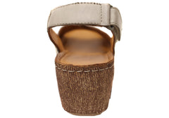 Cabello Comfort Hadasa Womens Comfortable Leather Wedge Sandals