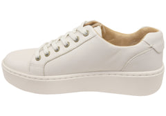 Born Mira Womens Comfortable Leather Lace Up Sneakers