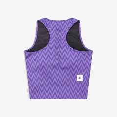 Saysky Women's Combat Crop Top "Purple Zig Zag"