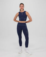 Bandit Women's Stamina™ Pop Stitch™ High Waist Leggings "NY Navy/Vintage Blue"
