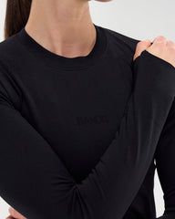 Bandit Women's Mercury™ Seamless Long Sleeve Crop Tee "Black"