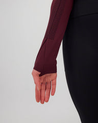 Bandit Women's Mercury™ Seamless Long Sleeve Crop Tee "Fig"