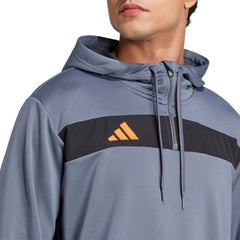 adidas Tiro 25 Essentials Half Zip Hooded Long Sleeve Mens Training Top - Grey