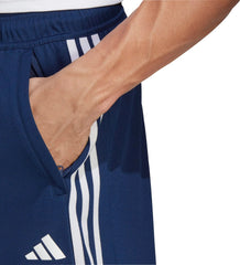 adidas Train Essentials Pique 3 Stripes Mens Training Shorts - Blue