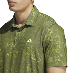 adidas Ultimate365 Printed Short Sleeve Mens Polo Shirt - Green
