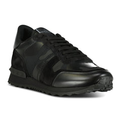 VALENTINO BLACK CAMOUFLAGE ROCKRUNNER TRAINERS BLACK