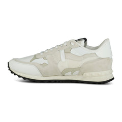 VALENTINO GREY CAMOUFLAGE ROCKRUNNER TRAINERS WHITE