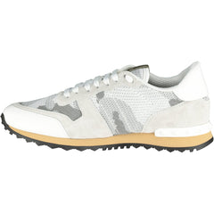 VALENTINO MESH ROCKRUNNER TRAINERS WHITE