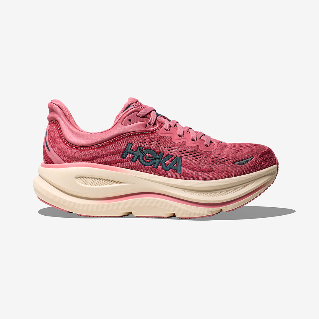 Hoka Women's Bondi 9 Wide "Lingonberry/Cranberry"