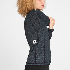 Saysky Women's Reflective Pace 1/2 Zip Long Sleeve "Black AOP"