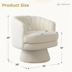Modern Cozy Lambswool Accent Chair