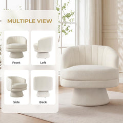 Modern Cozy Lambswool Accent Chair