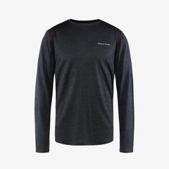 District Vision Merino Long Sleeve Tee "Dark Melange"