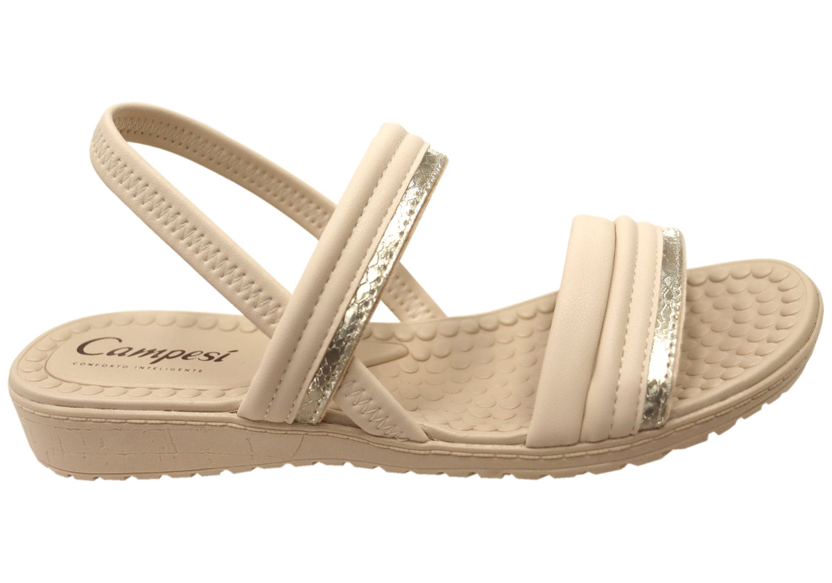 Campesi Anitta Womens Brazilian Comfort Sandals With Massage Footbed