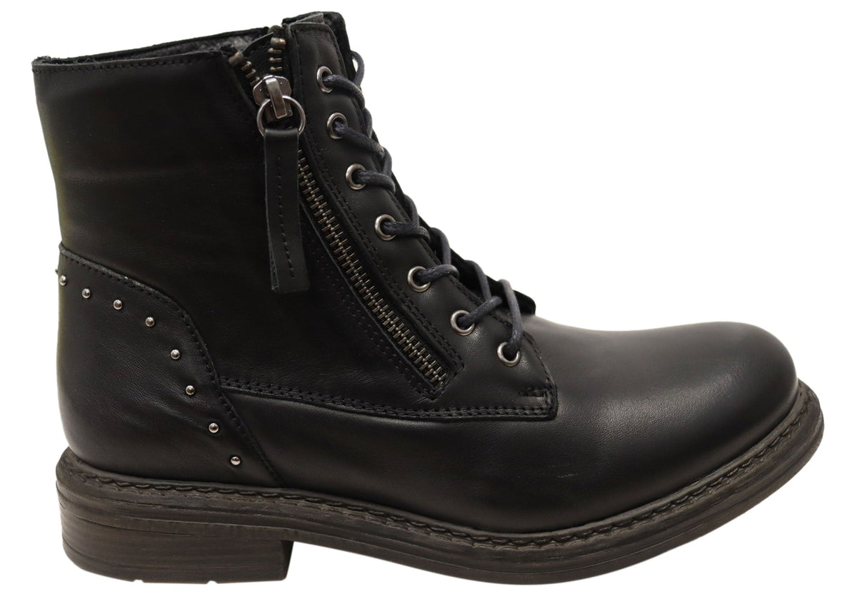 Cabello Comfort Esther Womens Comfortable Leather European Ankle Boots