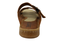 Born Salas Womens Cushioned Comfort Footbed Leather Slides Sandals