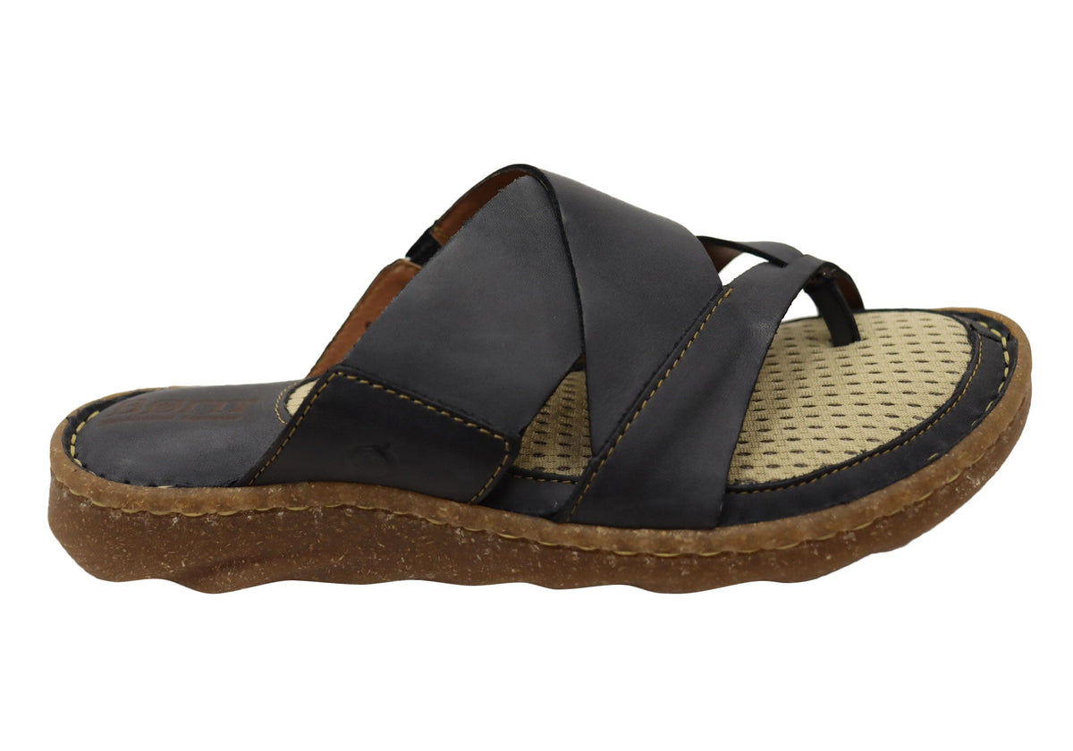 Born Sorja Sport Womens Cushioned Footbed Leather Thongs Sandals