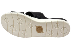 Born Mya Womens Cushioned Comfort Footbed Leather Slides Sandals