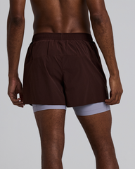 Bandit Men's Vento™ Next Gen 2-In-1 Run Shorts "Cacao/Violet Fog"