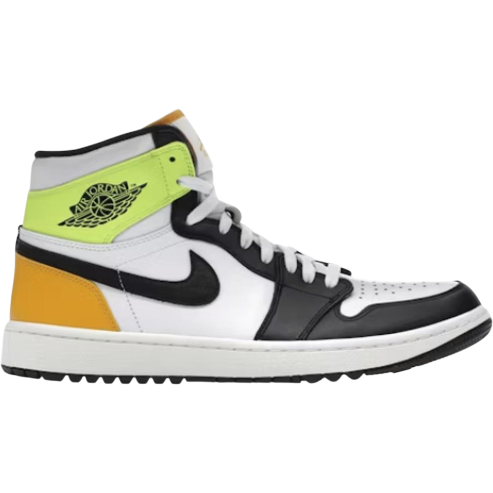 Air Jordan 1 Retro High G White University Gold Volt Black