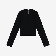 Bandit Women's Mercury™ Seamless Long Sleeve Crop Tee "Black"