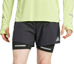 adidas Ultimate Reflective 2 In 1 Mens Running Shorts - Black